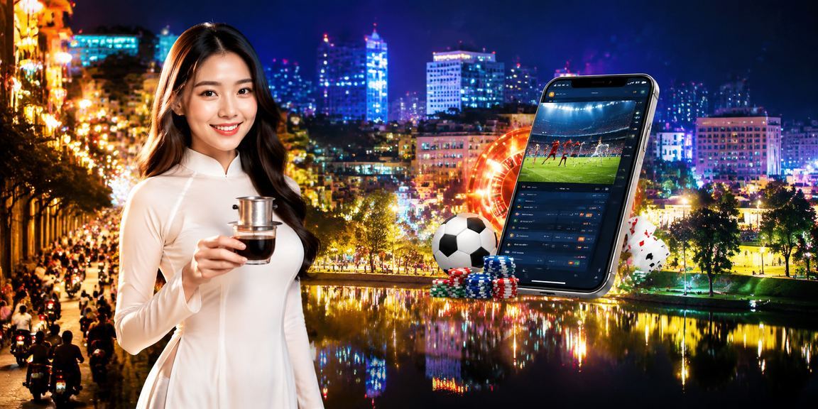 Người dùng Đà Lạt đặt cược thể thao qua điện thoại với áo dài truyền thống