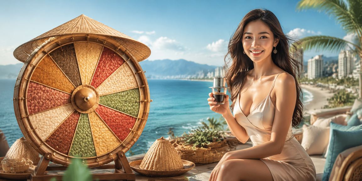 Phụ nữ Việt đội nón lá tham gia chương trình quay thưởng Lucky Draw tại Đà Nẵng