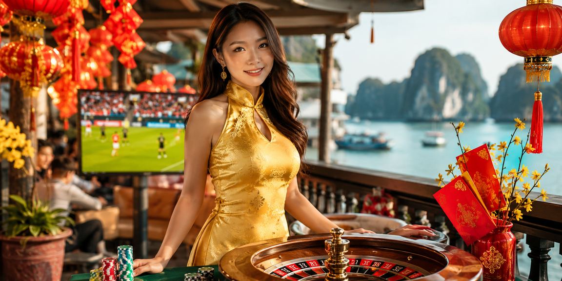 Phụ nữ Việt Nam mặc áo dài tham gia trò chơi Roulette tại sòng bài Hà Nội